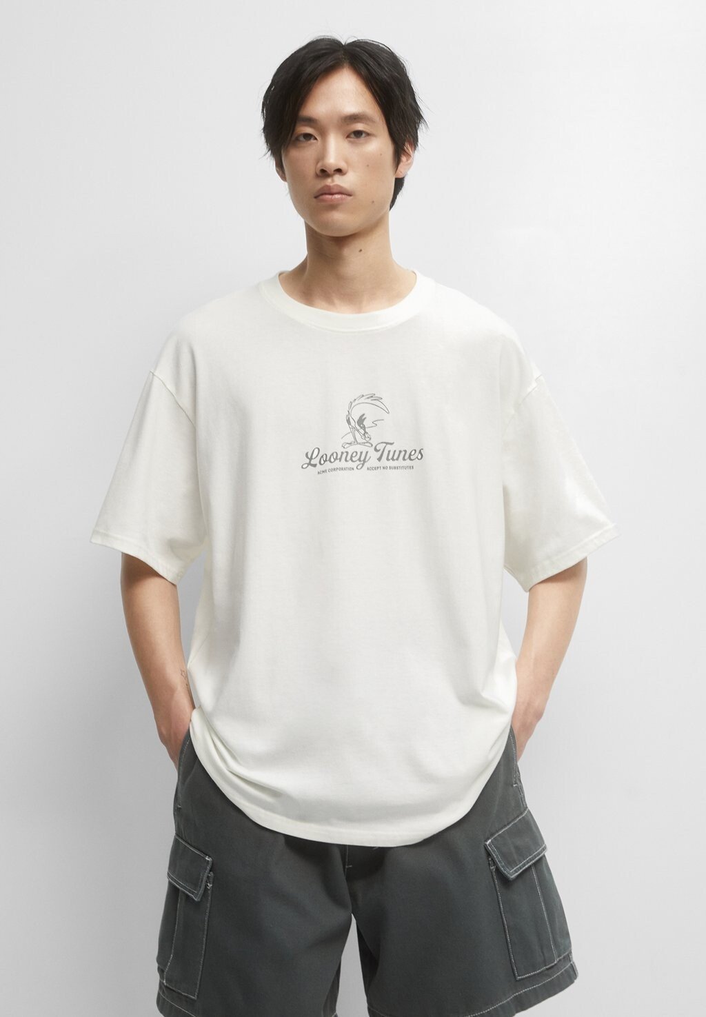 

Футболка с принтом PULL&BEAR, белый