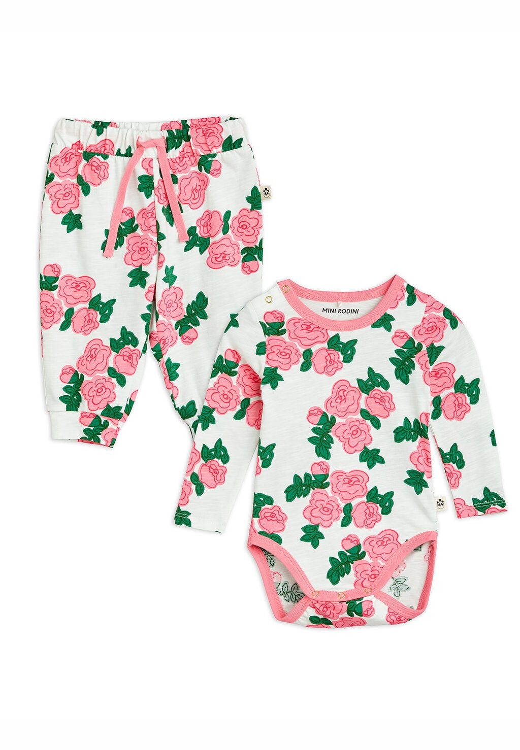 Футболка с длинным рукавом Roses Baby Set Mini Rodini, розовый