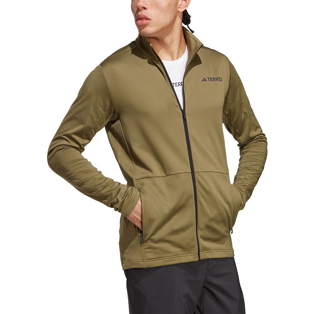 

Толстовка adidas Mt Fleece Full Zip, зеленый