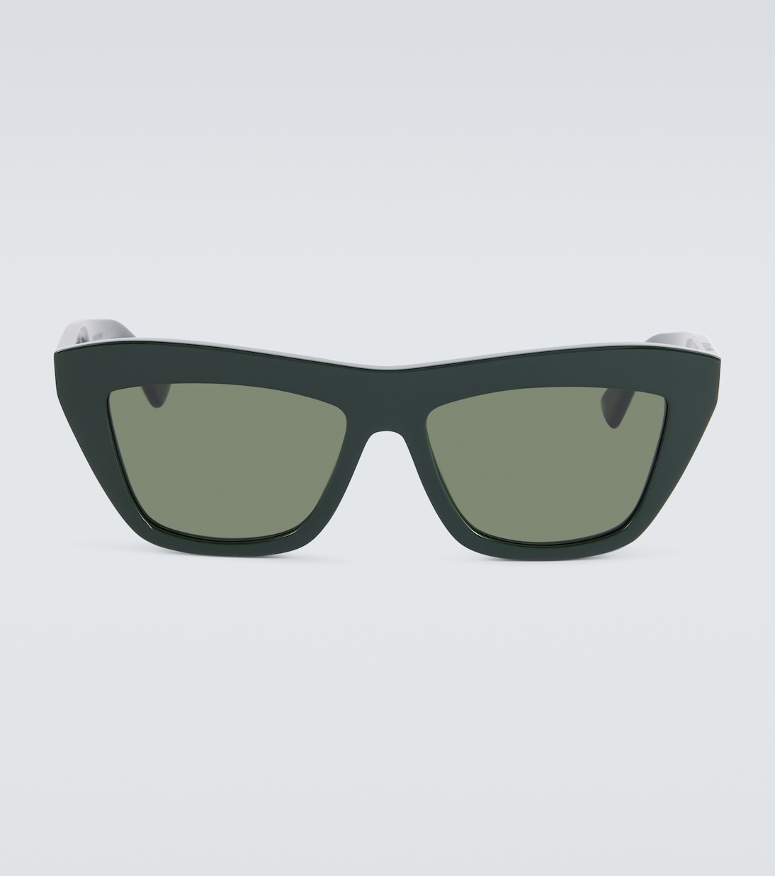 Солнцезащитные очки «кошачий глаз» Bottega Veneta, зеленый солнцезащитные очки кошачий глаз bottega veneta розовые