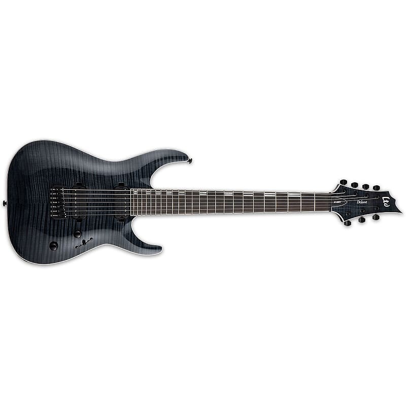 

Электрогитара ESP LTD H-1007 FM See Thru Black STBLK + FREE GIG BAG - Duncan 7-String Electric Guitar H1007 H - BRAND NEW