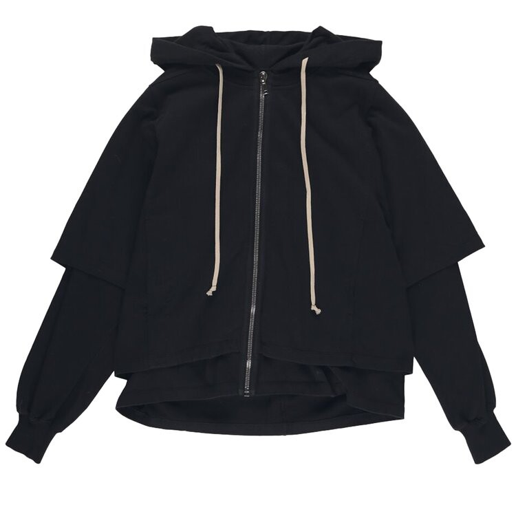 

Худи Rick Owens DRKSHDW Zipped Hustler 'Black', черный