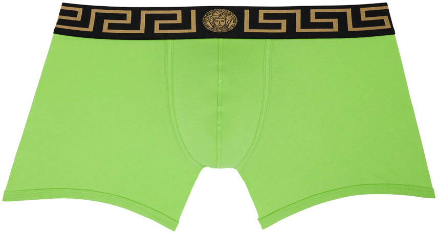 

Зеленые боксеры с каймой Greca Versace Underwear