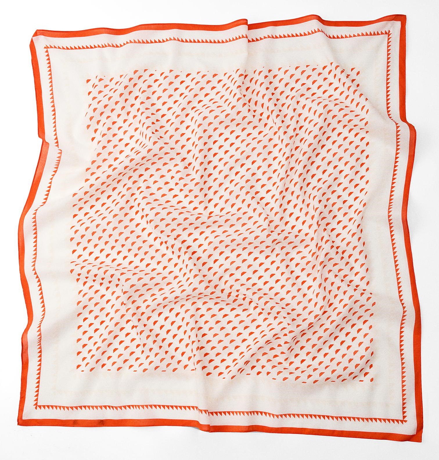Платок Zara Geometric Print, оранжевый куртка zara geometric jacquard мультиколор