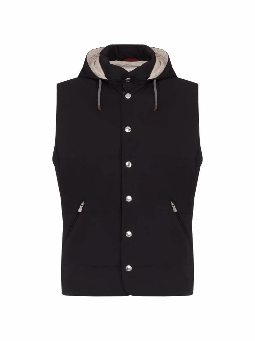 

Стеганый жилет с капюшоном Brunello Cucinelli