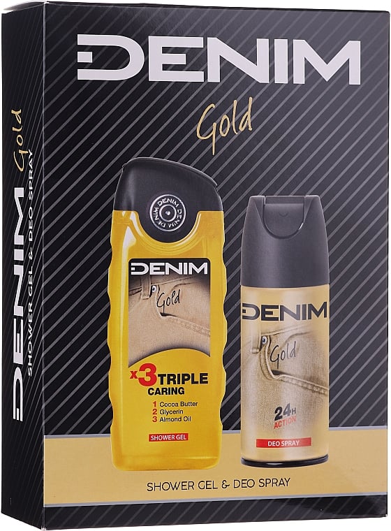 Парфюмерный набор Denim Gold, 2 предмета - фото