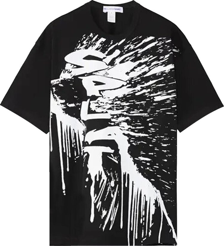 

Футболка Comme des Garçons SHIRT x Christian Marclay Printed T-Shirt 'Black', черный