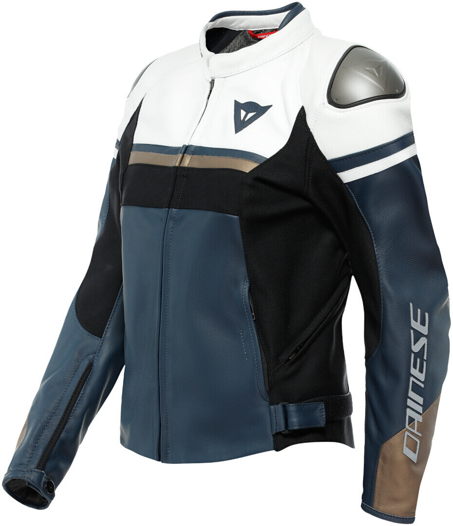 

Dainese Rapida Дамы Мотоцикл Кожаная куртка, белый/черный/синий