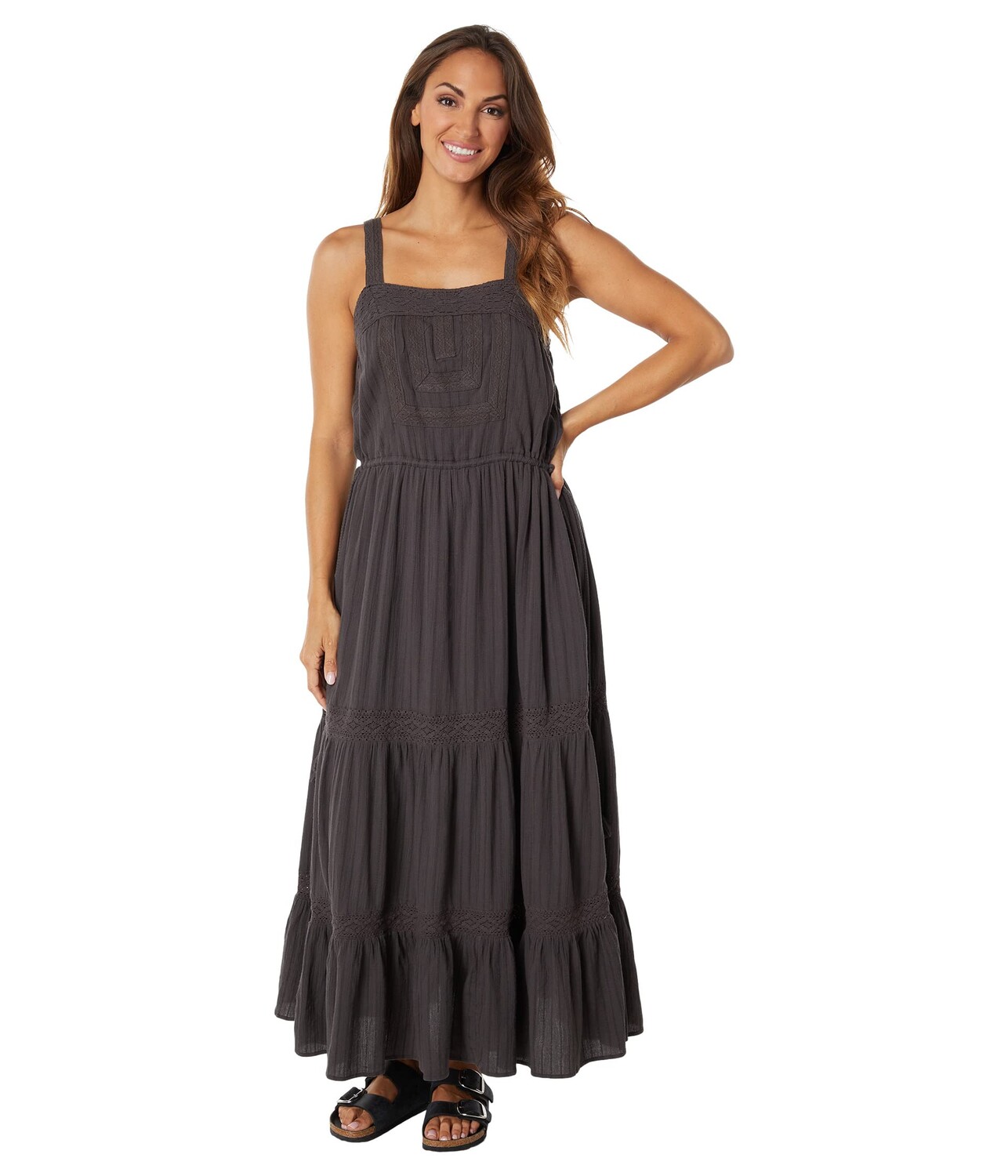 

Платье Lucky Brand, Lace Tiered Maxi Dress
