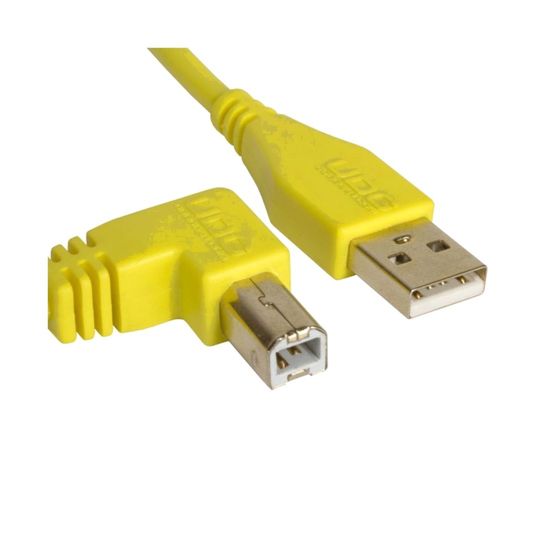 Аудиокабель UDG U95005YL Usb 2.0 AB Angled, желтый кабель sata generic 6gb sata3 угловой с защёлками 40см
