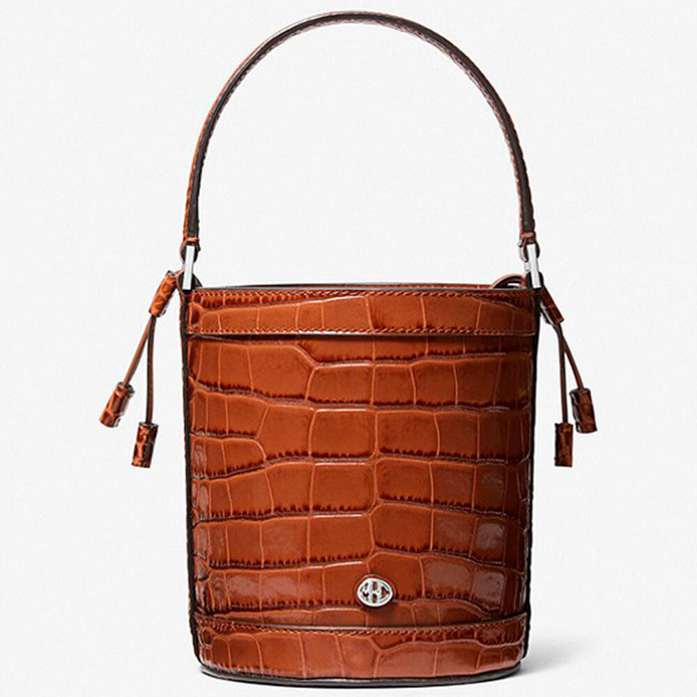 

Сумка Michael Kors Audrey Medium Crocodile Embossed Leather Bucket, коричневый