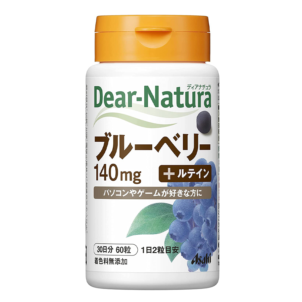 Пищевая добавка Asahi Dear-Natura Blueberry With Cassis And Lutein, 60 таблеток сторк печенье pocky blueberry черника