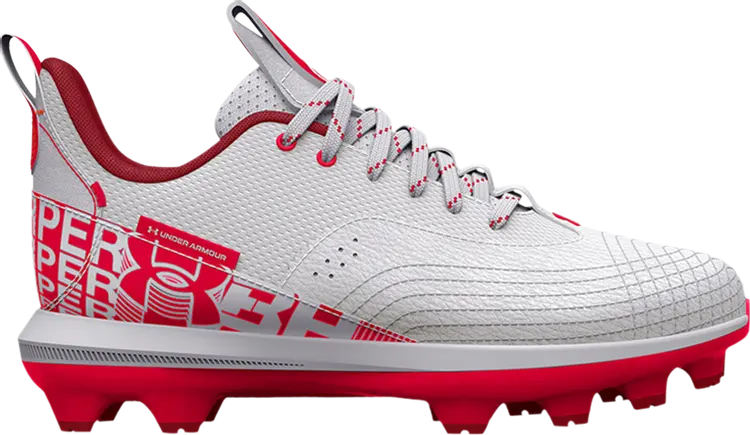 

Бутсы Under Armour Harper 7 Low TPU GS White Red, белый