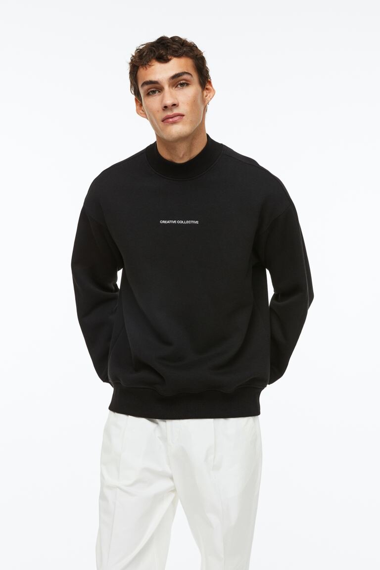

Толстовка свободного кроя H&M, черный/творческий коллектив