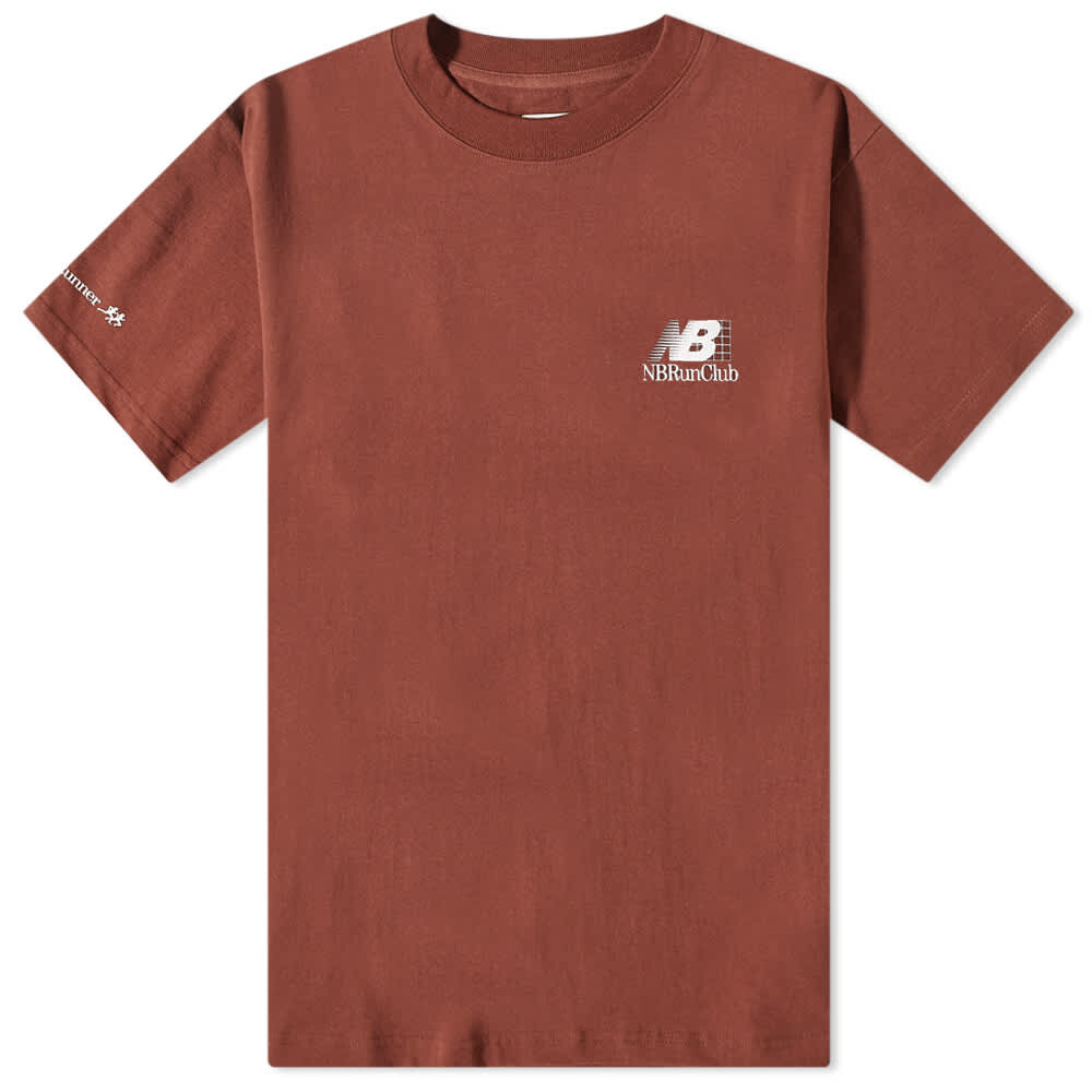 

Футболка New Balance Made in USA Track, бордовый, Коричневый