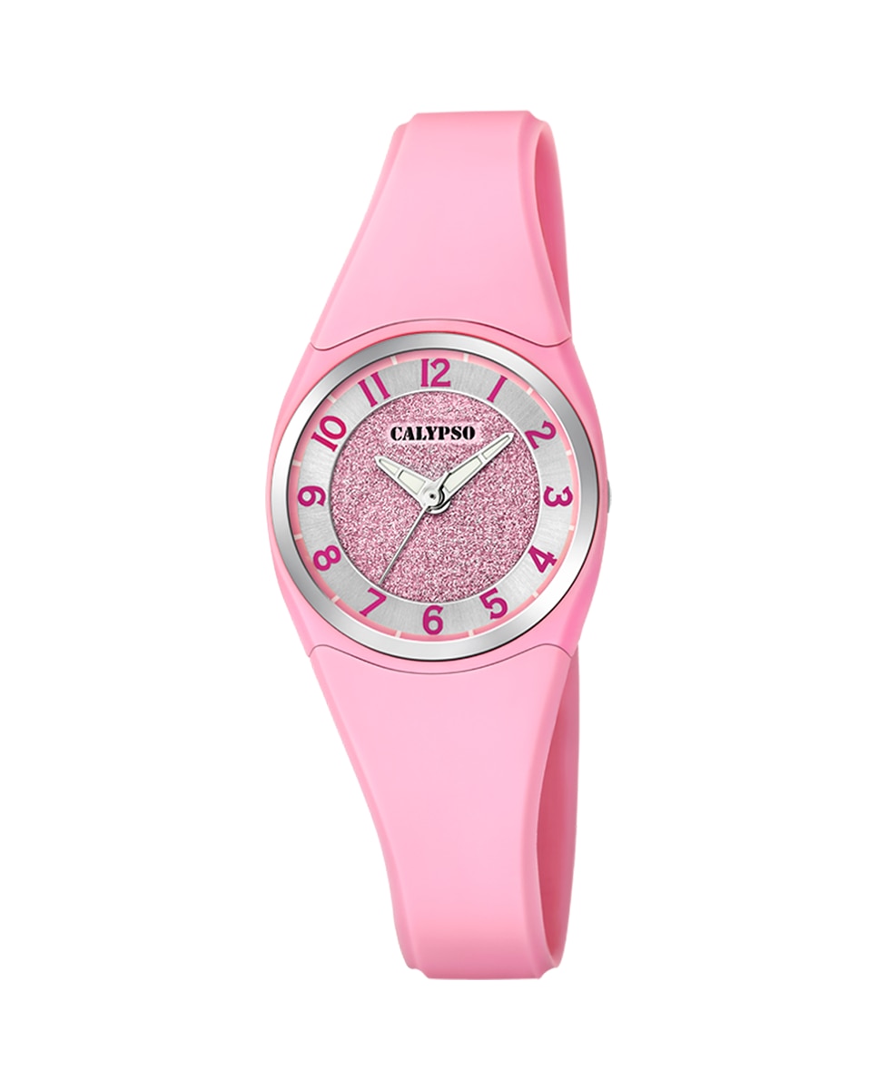 K5752/2 Модные розовые женские часы из каучука Calypso, розовый