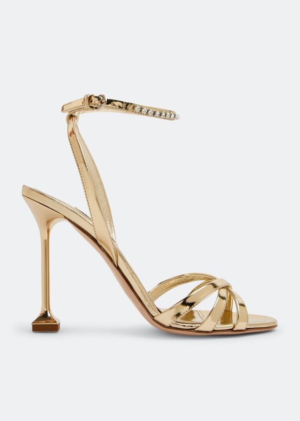 

Сандалии MIU MIU Leather sandals, золотой