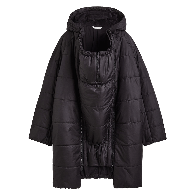 Куртка утепленная H&M Mama Quilted, черный куртка утепленная uniqlo warm padded quilted бежевый