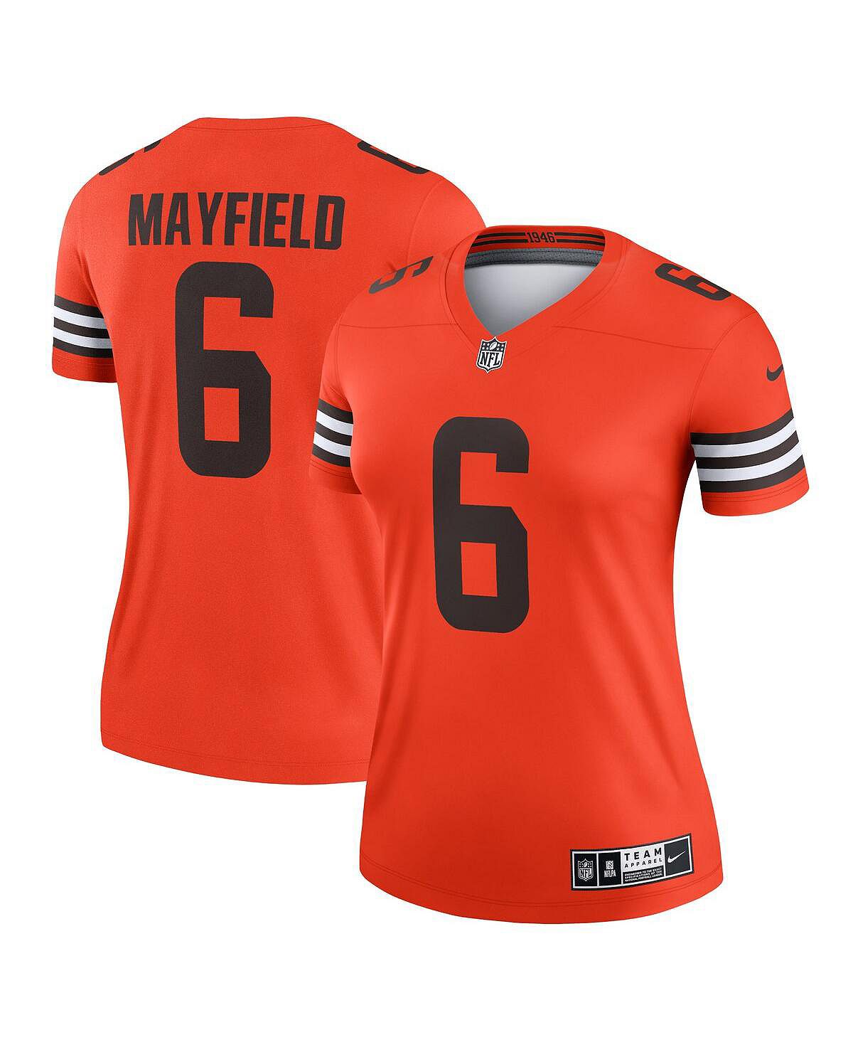 Женское джерси baker mayfield orange cleveland browns inverted legend Nike mayfield k the parentations