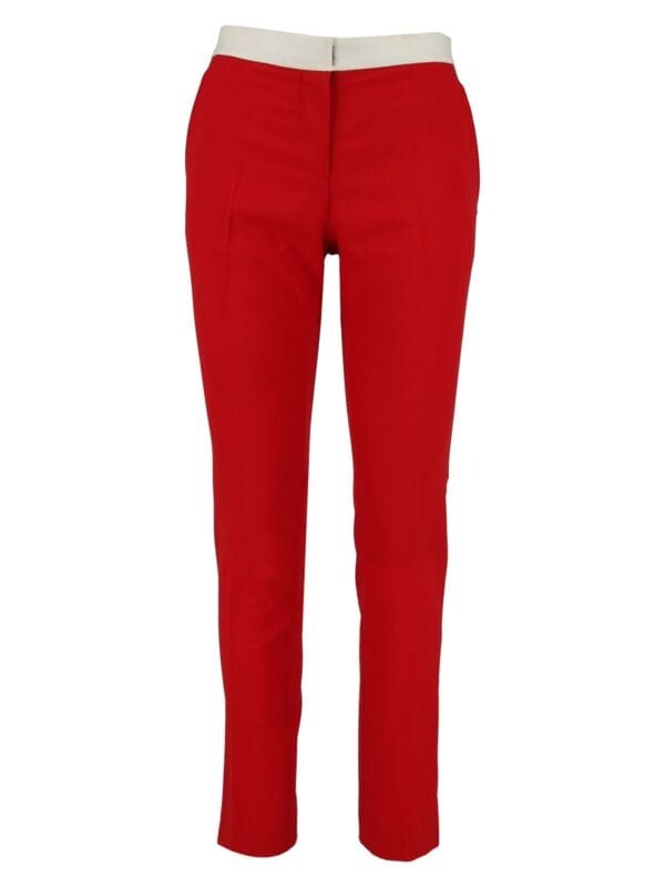 

Брюки Шерстяные Burberry с цветными блоками, bright red