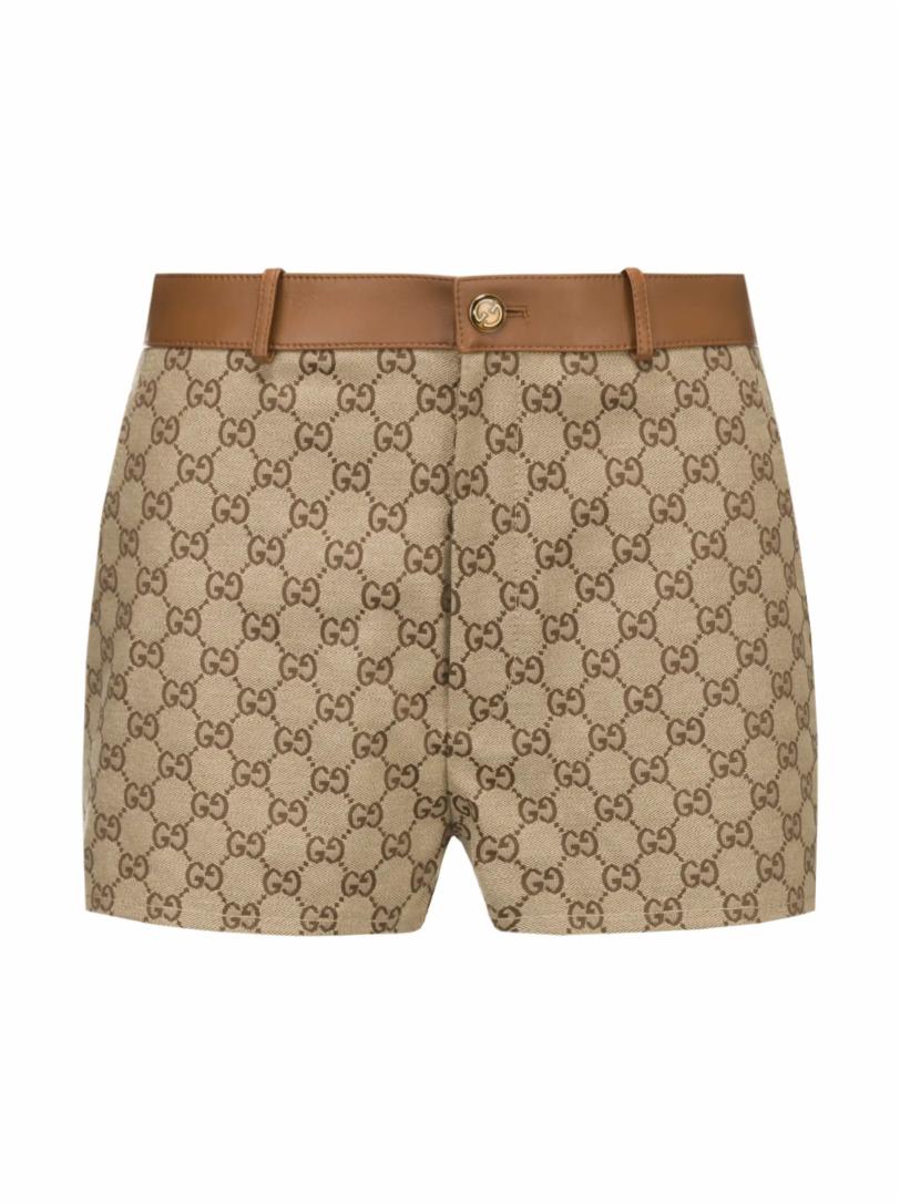 цена Хлопковые шорты с логотипом Gucci