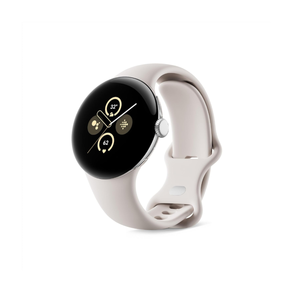 Умные часы Google Pixel 2, 41 мм, Wi-Fi, Polished Silver Case/Porcelain Active Band
