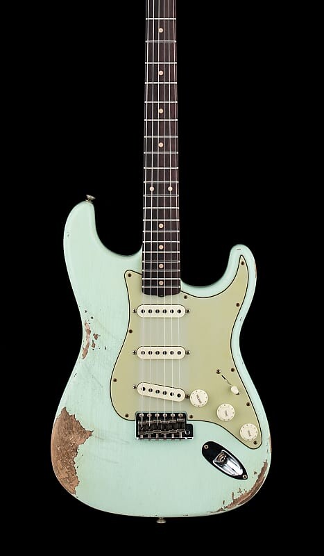 

Fender Custom Shop '61 Strat Heavy Relic - Super Faded Aged Surf Green #65790