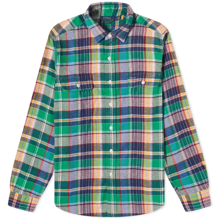 

Рубашка в клетку Polo Ralph Lauren Brushed Flannel Plaid, мультиколор