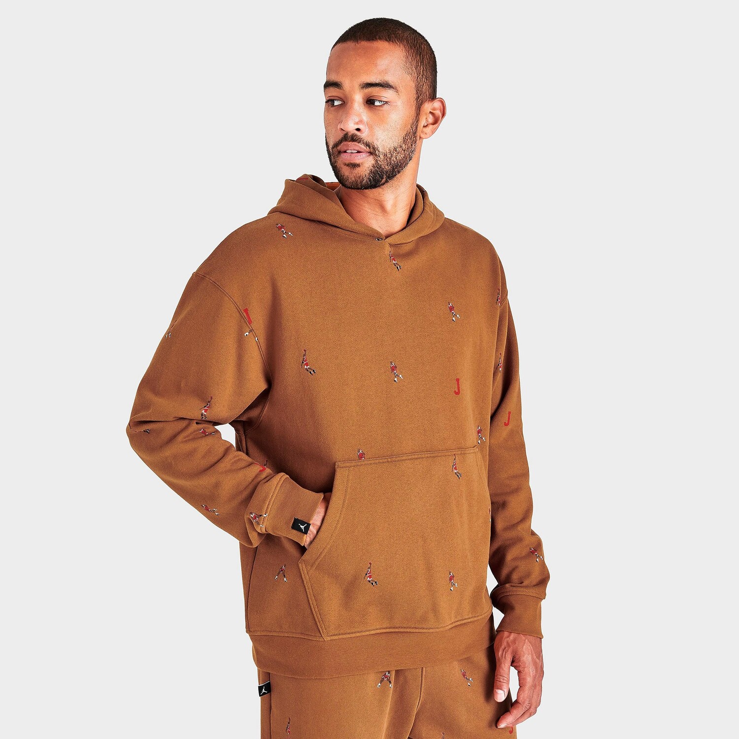 

Мужская флисовая толстовка с капюшоном Jordan Essentials, коричневый