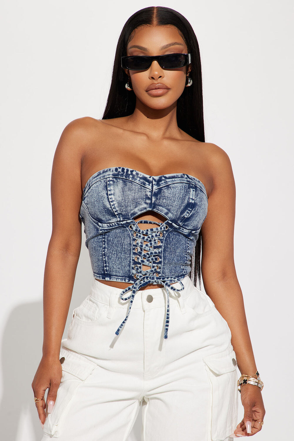 

Топ Fashion Nova IT10696, синий