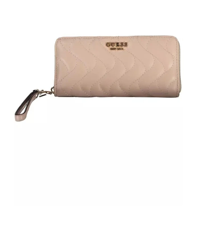 

Полиэтиленовый кошелек с логотипом Guess, розовый