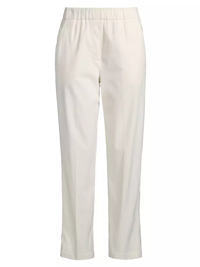 Вельветовые брюки из хлопковой смеси Rosso35, цвет vanilla