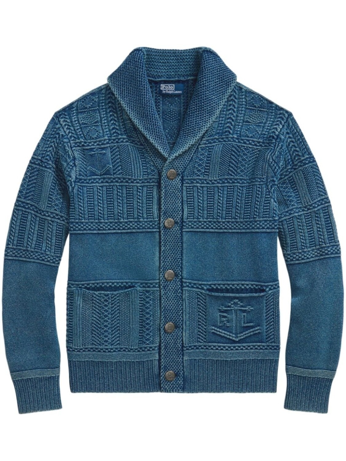 

Polo Ralph Lauren кардиган в технике пэчворк, синий