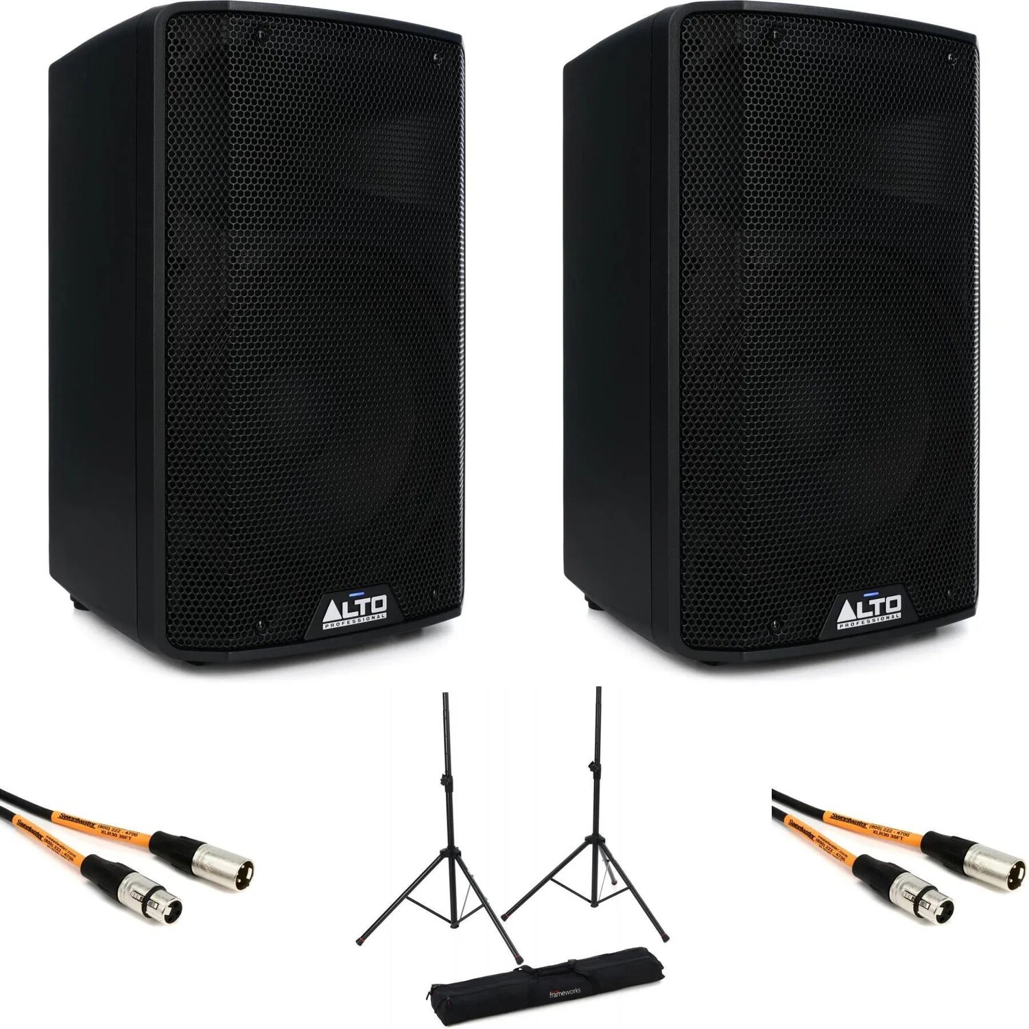

Пара динамиков Alto Professional TX310 с подставками и кабелями