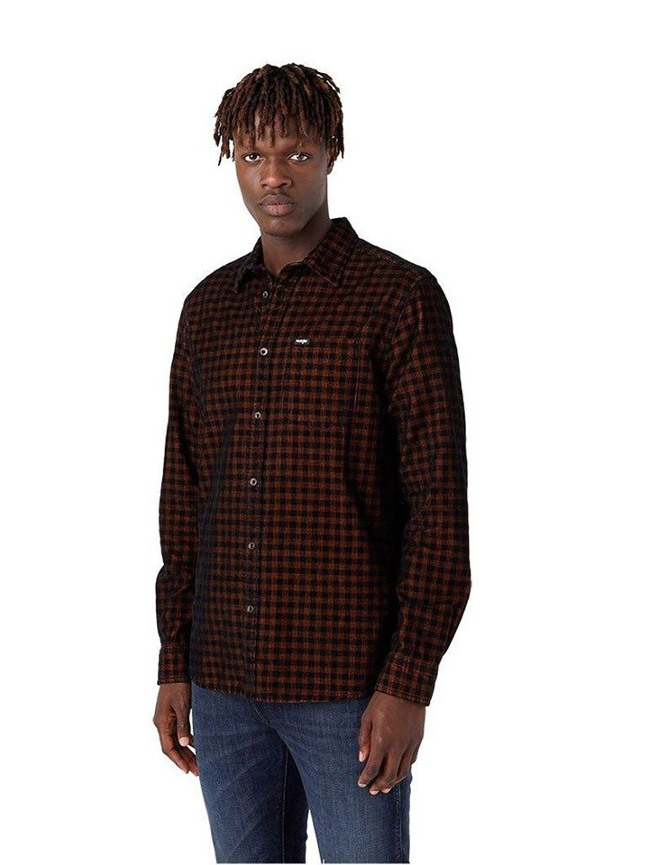 

Рубашка Wrangler Regular fit, коричневый