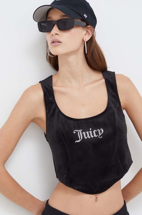 

Велюровый топ Juicy Couture, черный