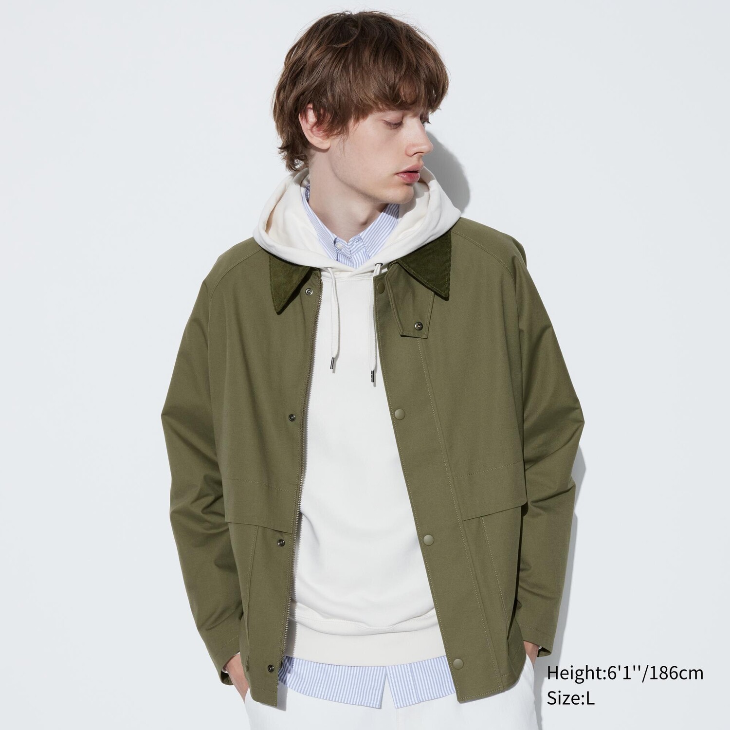 

Куртка бомбер UNIQLO, оливковый