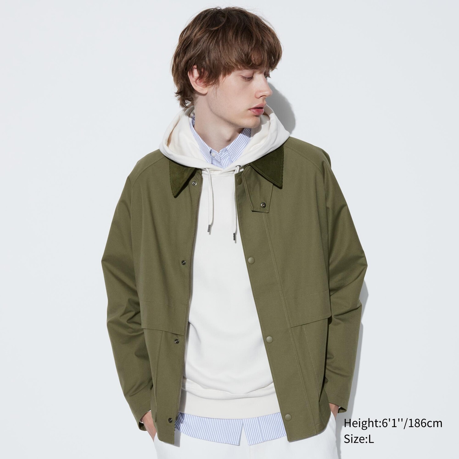 Куртка бомбер UNIQLO, оливковый куртка утепленная uniqlo warm padded quilted оливковый