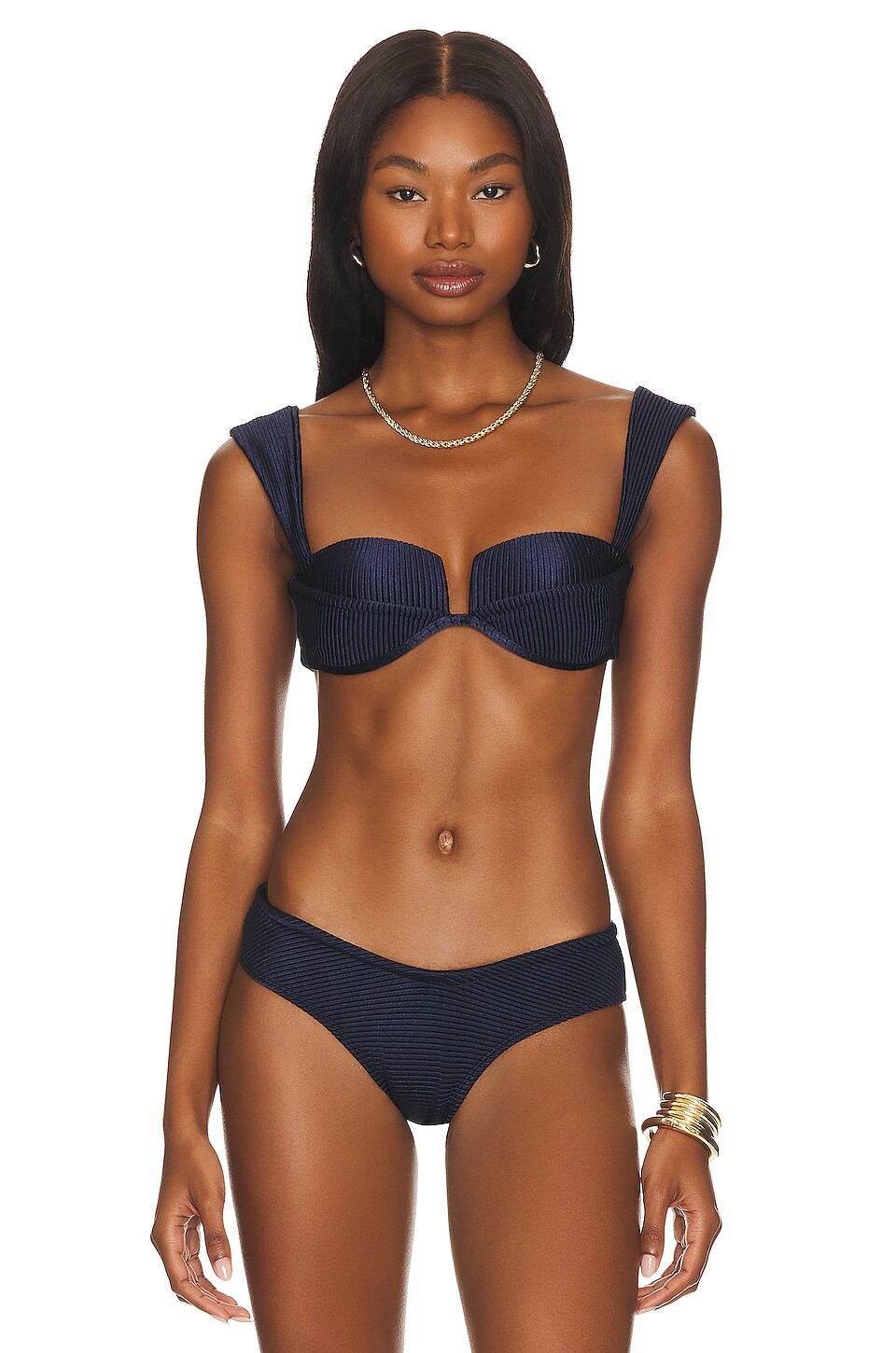 

Топ бикини Ostra Brasil Robust Structured, цвет Ribbed Navy Blue