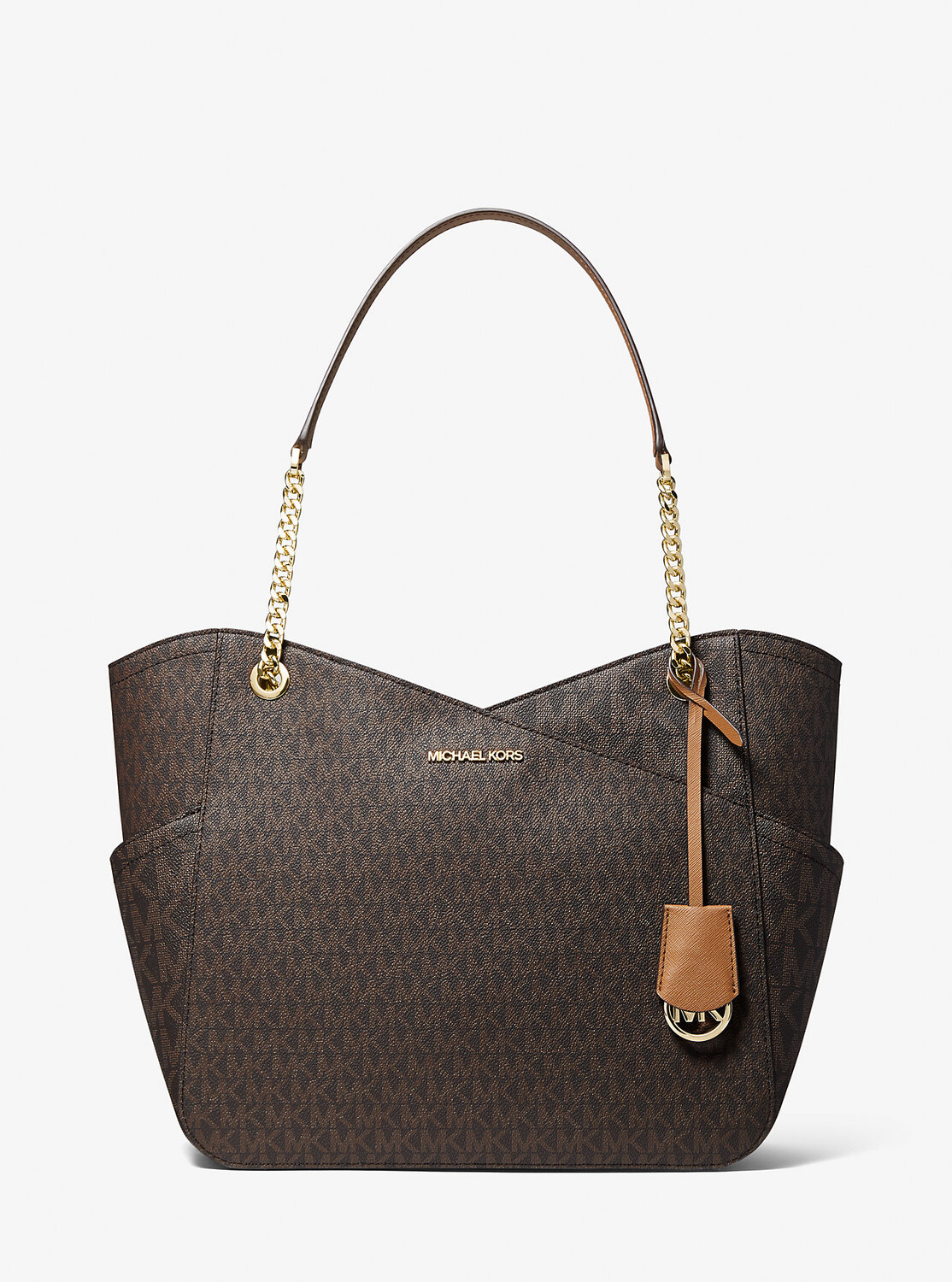 

Большая сумка на плечо с логотипом Jet Set Michael Kors, коричневый