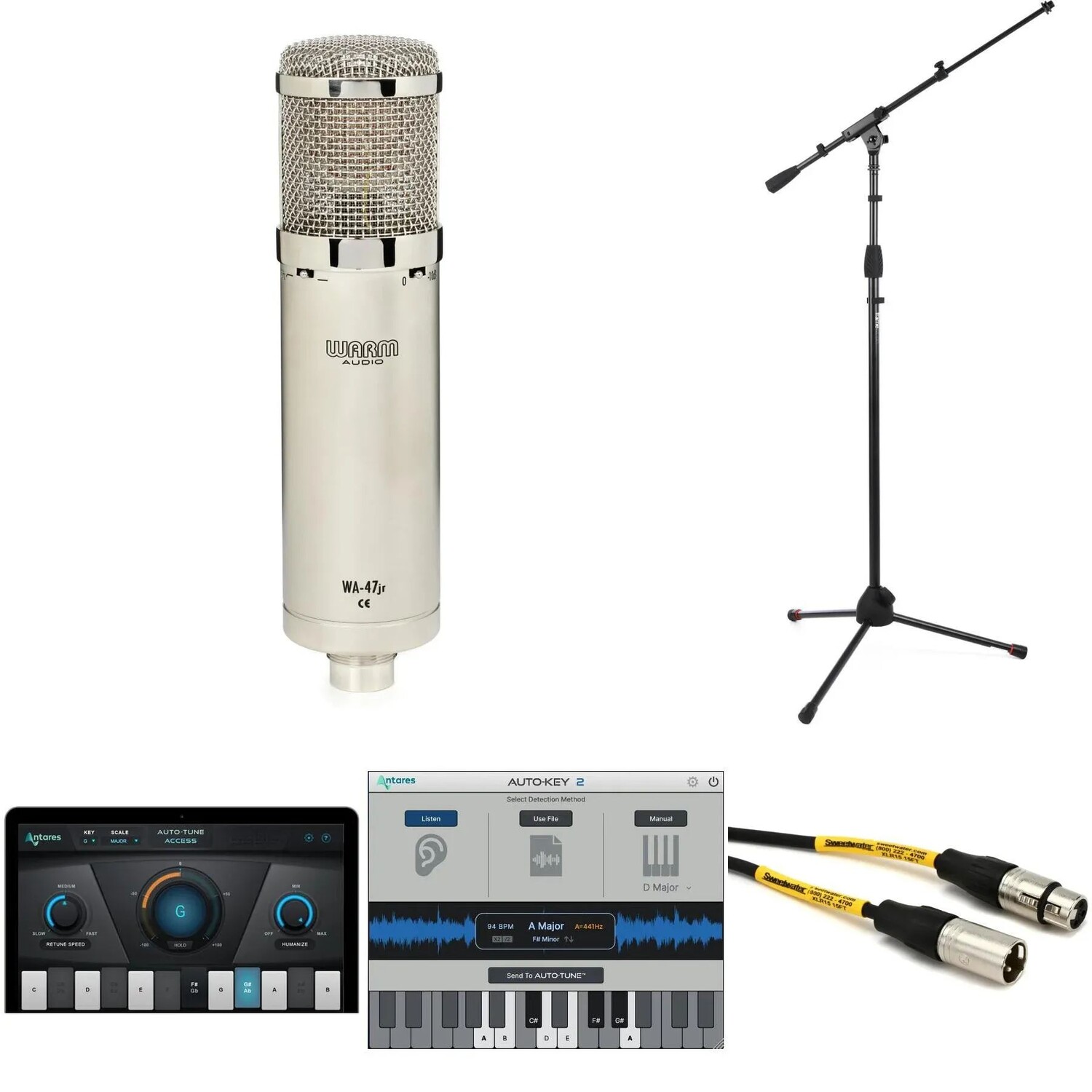 

Конденсаторный микрофон Warm Audio WA-47Jr с большой диафрагмой и комплектом AutoTune Essentials — никель