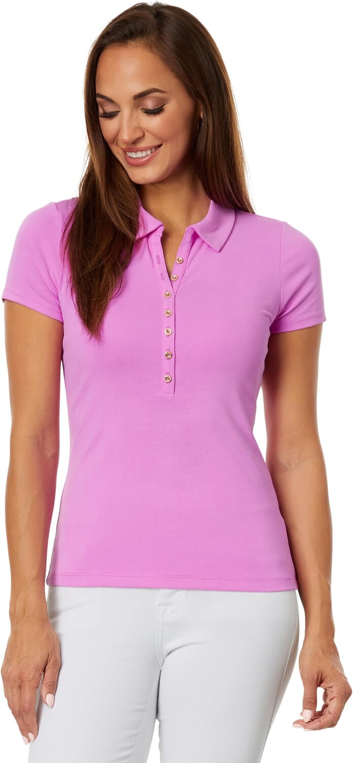 

Рубашка-поло Reema Short Sleeved Top Lilly Pulitzer, цвет Crocus Petal