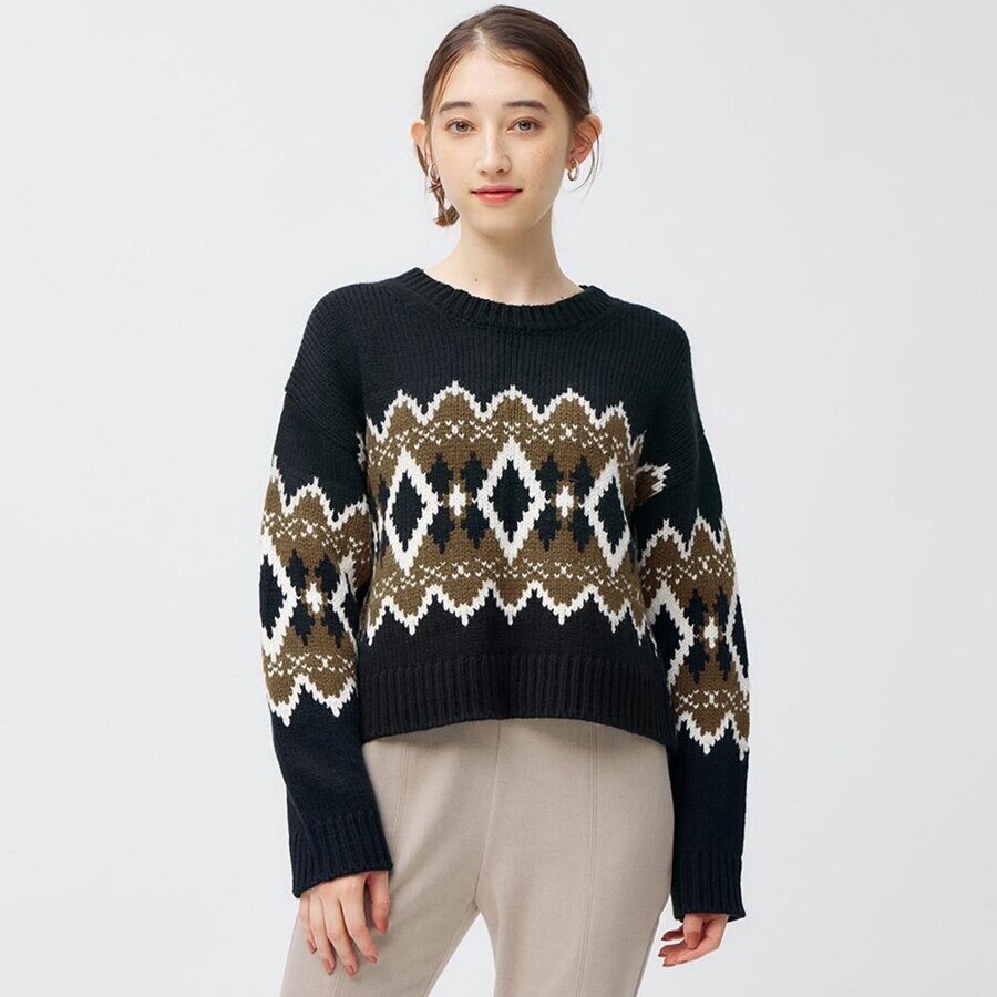 

Свитер Fair Isle +E GU, темно-синий