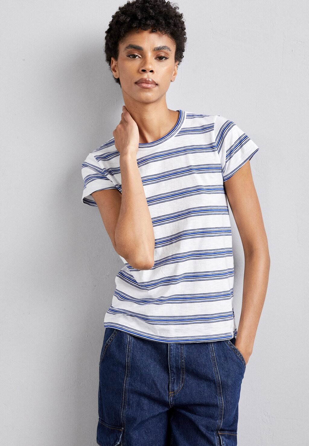 

Футболка с принтом The Slub Tee rag & bone, цвет white/blue