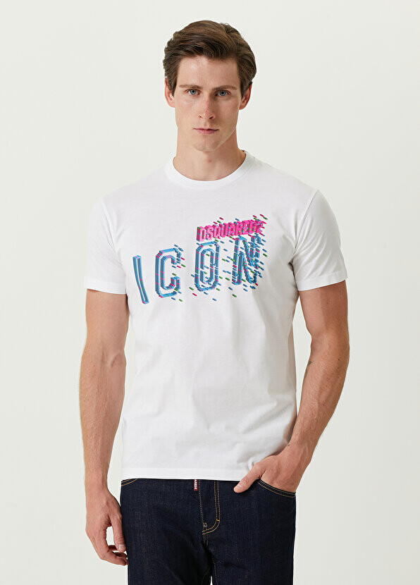 

Белая футболка узкого кроя pixeled icon cool Dsquared2, Белый