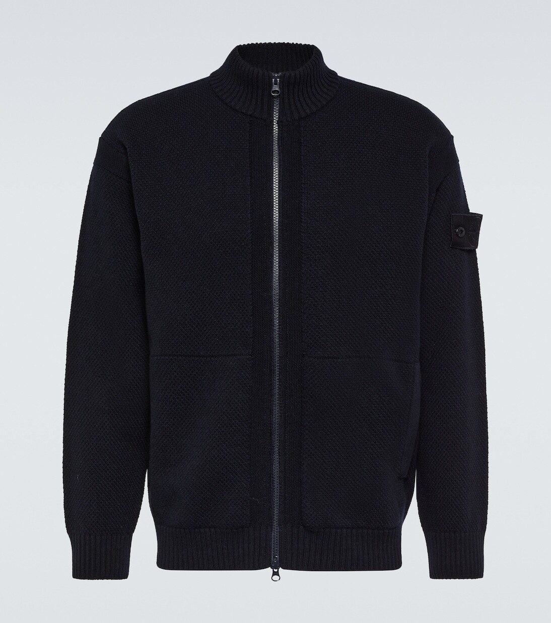 

Кардиган ghost из натуральной шерсти Stone Island, синий
