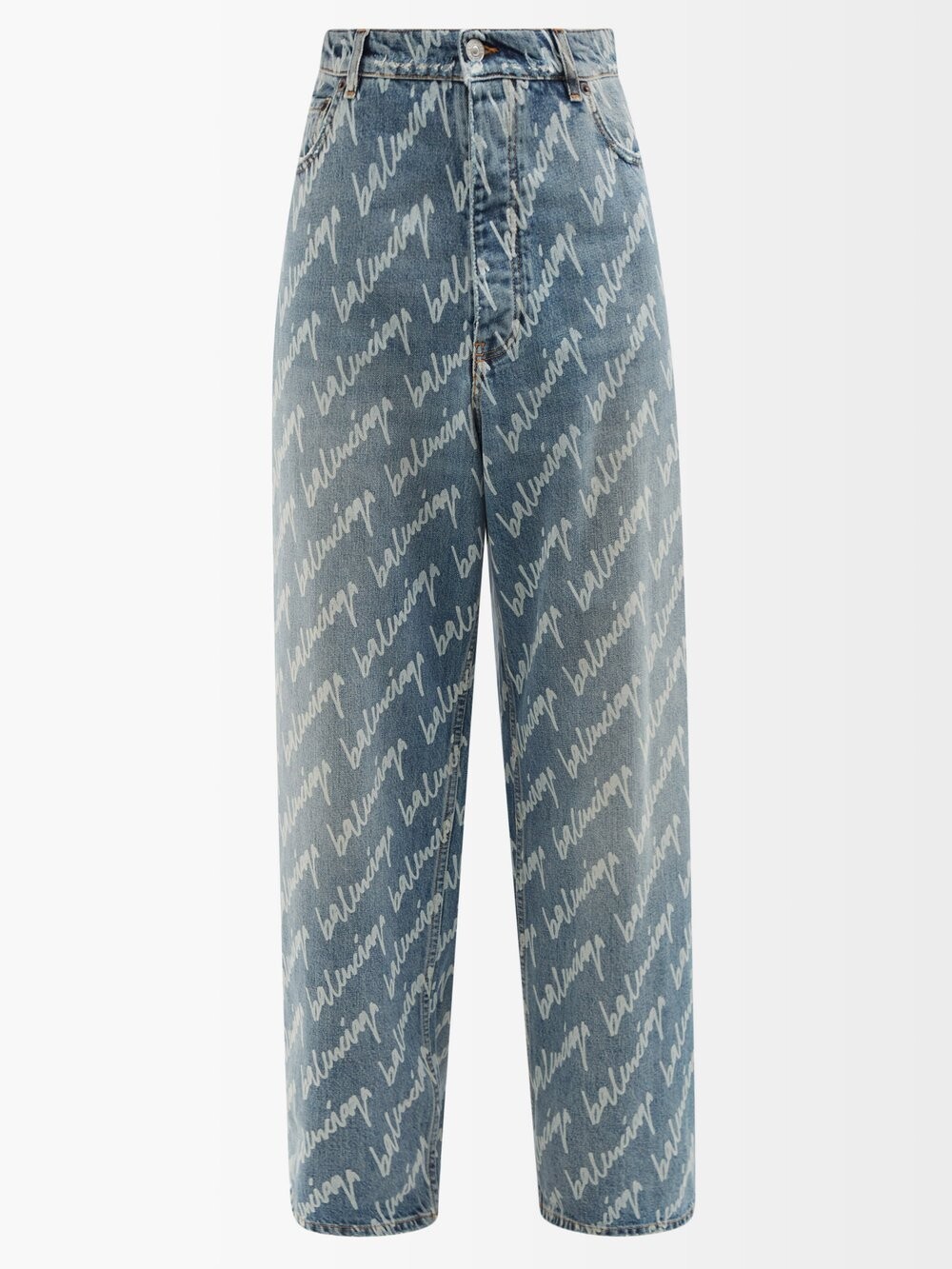 

Джинсы широкого кроя с принтом new scribble Balenciaga, синий
