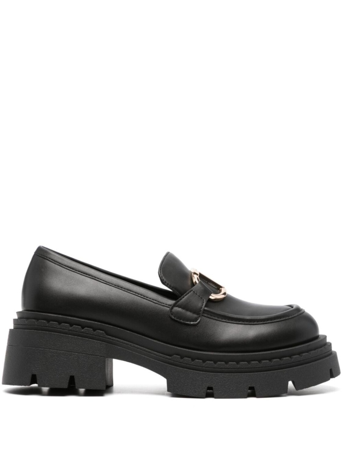 

TWINSET лоферы Oval T с логотипом, черный