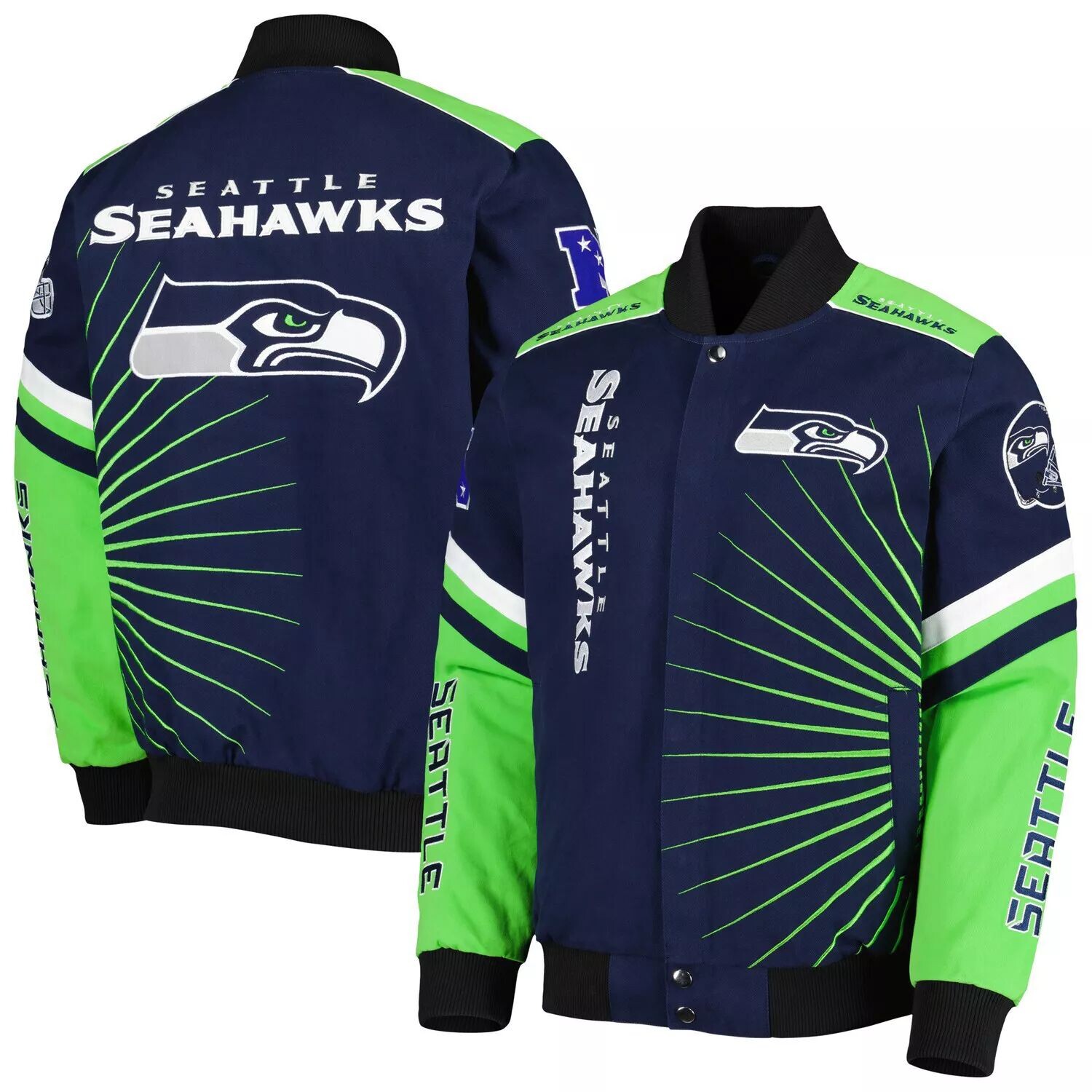 

Мужская спортивная университетская куртка с полной застежкой Carl Banks College Seattle Seahawks Extreme Redzone G-III