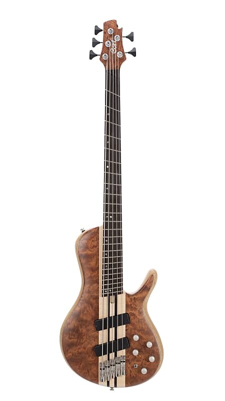 

Басс гитара Cort A5BEYONDOPBN Artisan Series Single Cutaway Multi-Scale 5-String Electric Bass Guitar w/Hard Case